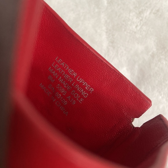 ❌SOLD ❌ Tory Burch red leather sandals/ slides size 8 US - Picture 10 of 11